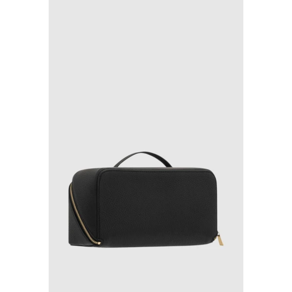 Oroton Fife Large Beauty Case Black, view 3