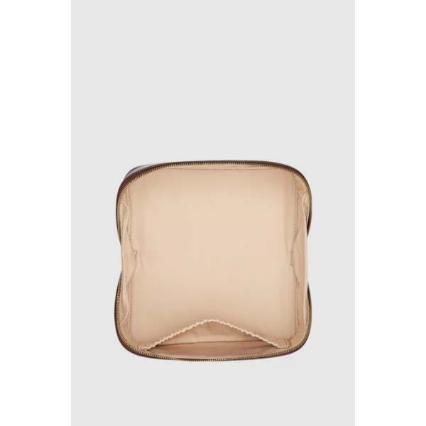 Oroton Fife Medium Beauty Case Copper, view 2