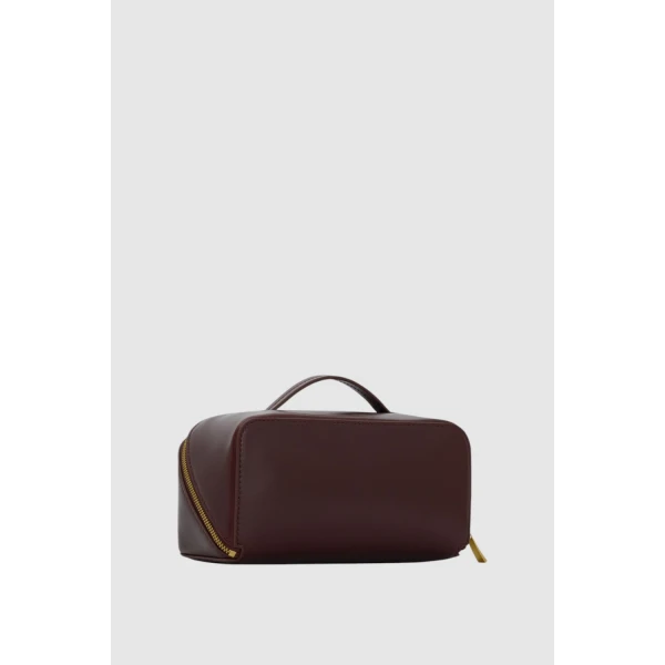 Oroton Fife Medium Beauty Case Copper, view 3