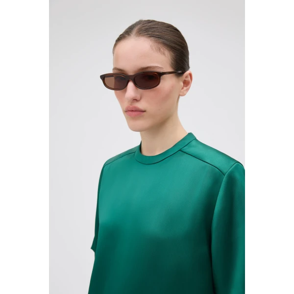 Oroton Finch Sunglasses Chocolate, view 2