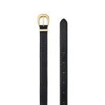 Oroton Ina 30mm Texture Belt Black