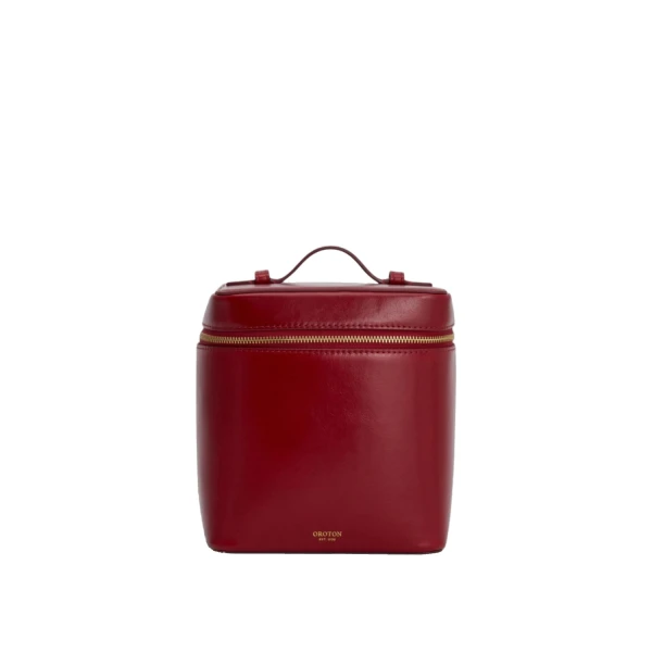 Indi Crackle Medium Vanity Travel Case Glace Cherry