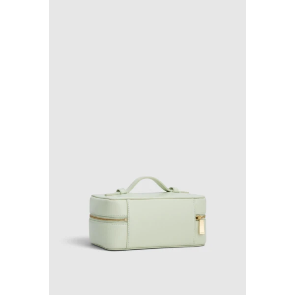 Oroton Indi Smooth Small Vanity Case Seafoam, view 3