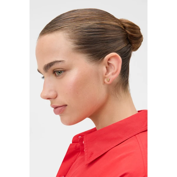 Oroton Julia Knot Stud Gold, view 2