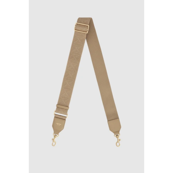 Oroton Logo Bag Strap Caper, view 3