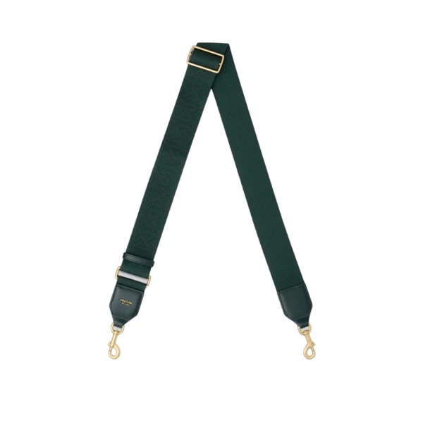 Oroton Logo Crackle Bag Strap Shade Green