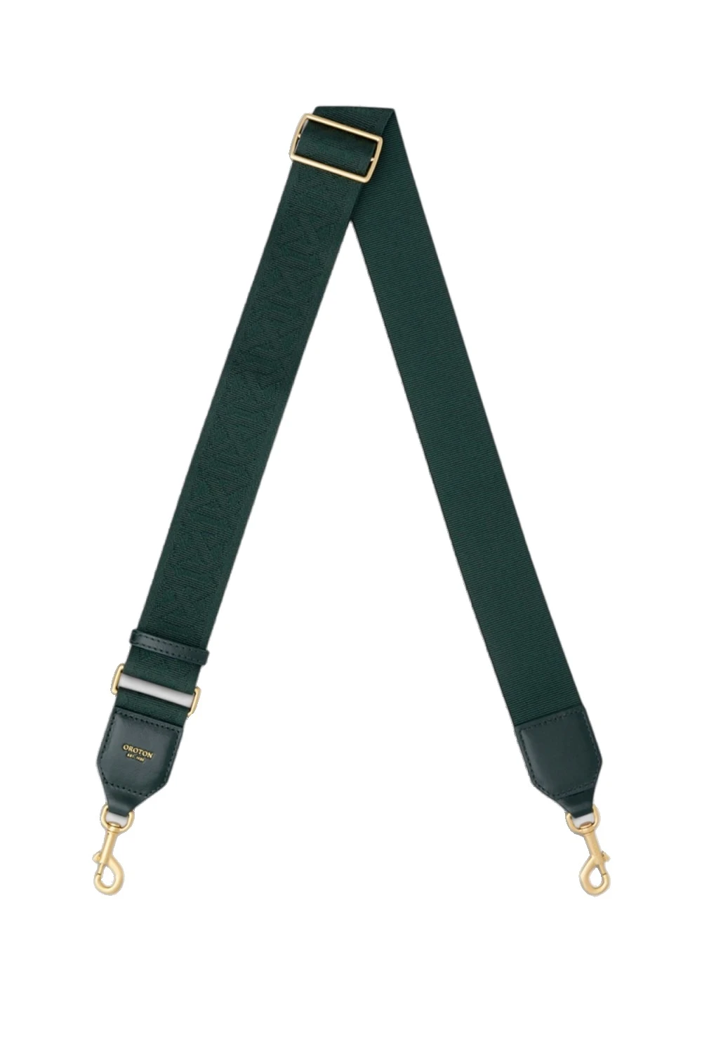 Oroton Logo Crackle Bag Strap Shade Green | Bag Straps | Coveti Oroton Logo Crackle Bag Strap Shade Green