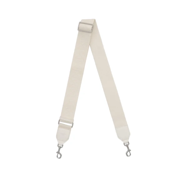 Logo Smooth Bag Strap Warm White
