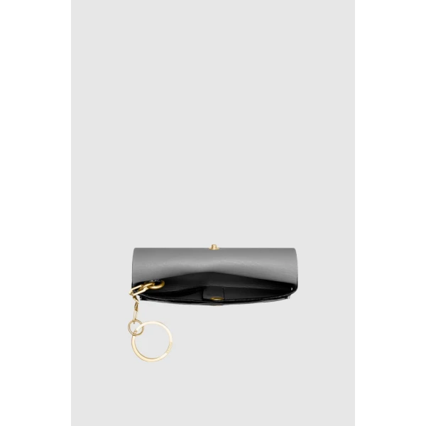 Oroton Margot Keyring Pouch Black, view 2