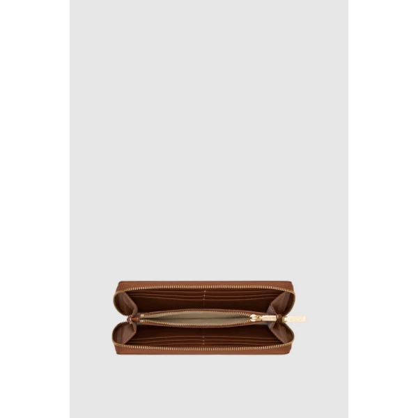 Oroton Margot Medium Zip Around Wallet Whiskey, view 2