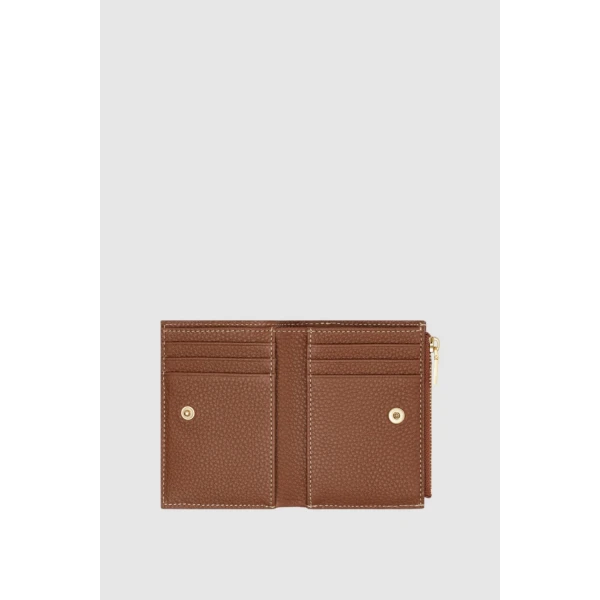 Oroton Margot Mini 10 Credit Card Zip Wallet Whiskey, view 2