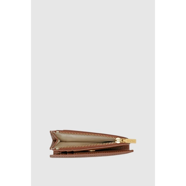 Oroton Margot Mini 10 Credit Card Zip Wallet Whiskey, view 3