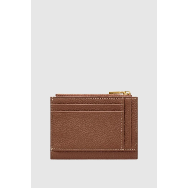 Oroton Margot Mini 10 Credit Card Zip Wallet Whiskey, view 4