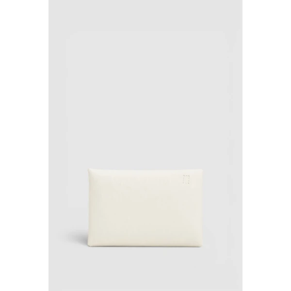 Oroton Margot Texture Keyring Pouch Warm White, view 3