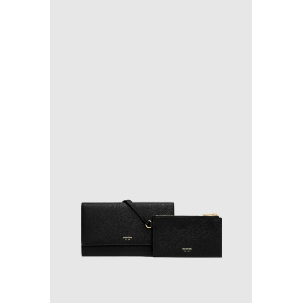 Oroton Margot Wallet & Pouch Black, view 2