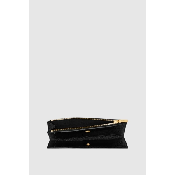 Oroton Margot Zip Fold Wallet Black, view 3