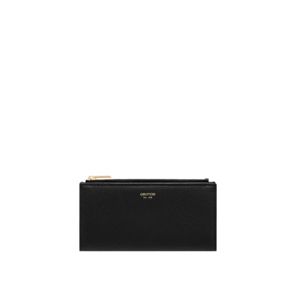 Oroton Margot Zip Fold Wallet Black