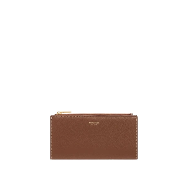 Oroton Margot Zip Fold Wallet Whiskey