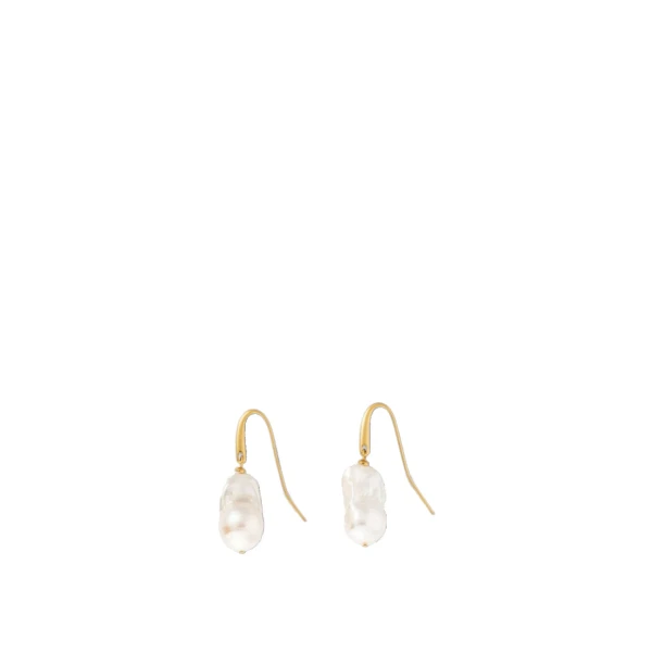 Marleigh Earrings Worn Gold/White
