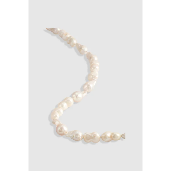 Oroton Marleigh Necklace Worn Gold/White, view 4