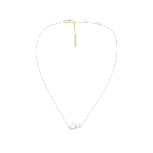 Oroton Marleigh Pearl Pendant Worn Gold/White