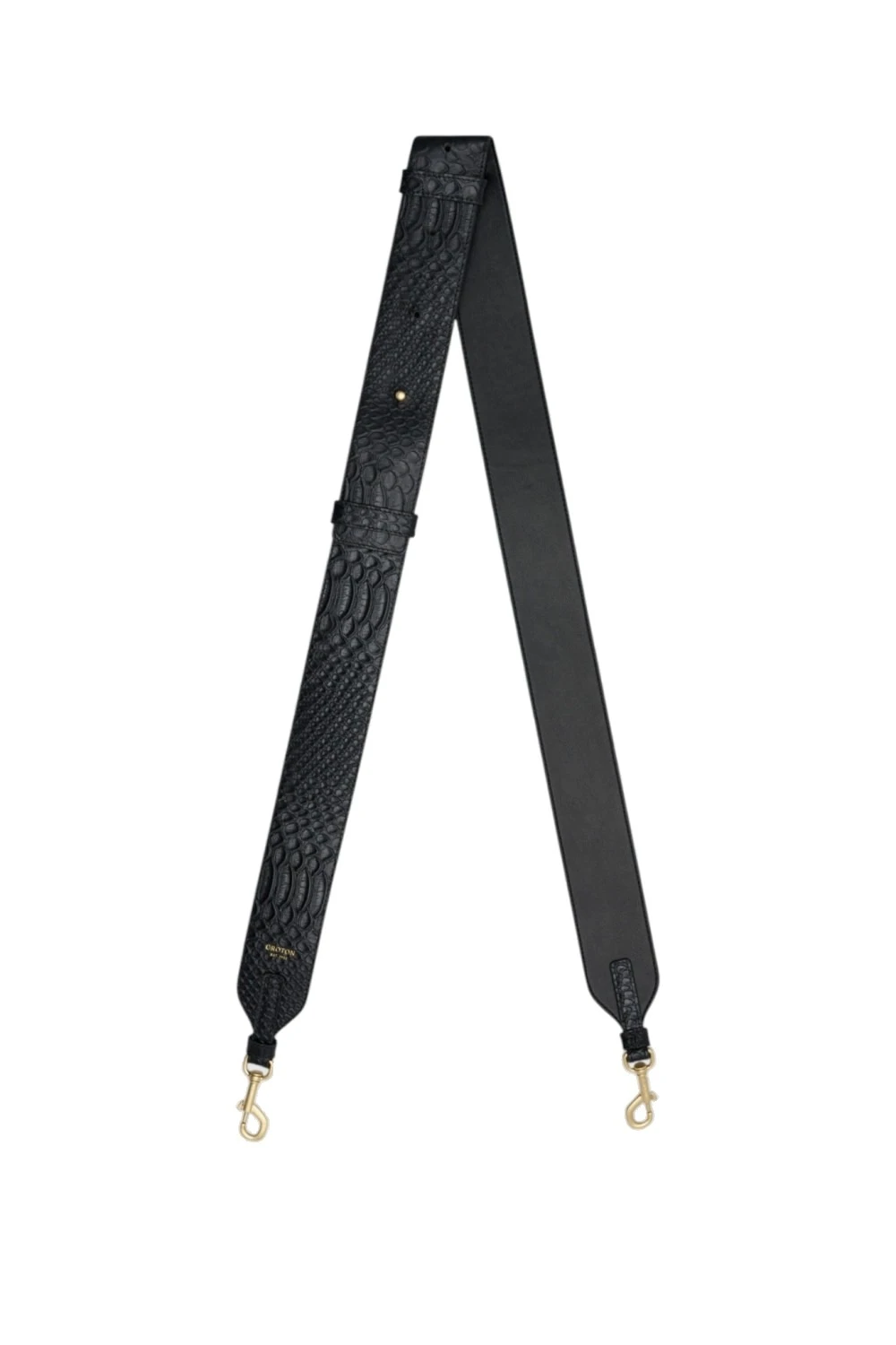 Oroton Marmont Texture Shoulder Strap Black Snake | Bag Straps | Coveti Oroton Marmont Texture Shoulder Strap Black Snake