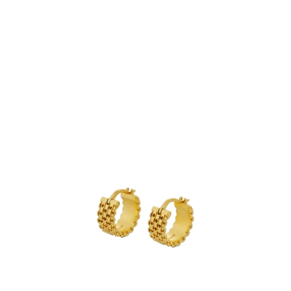 Oroton Mathilde Mini Hoops Worn Gold
