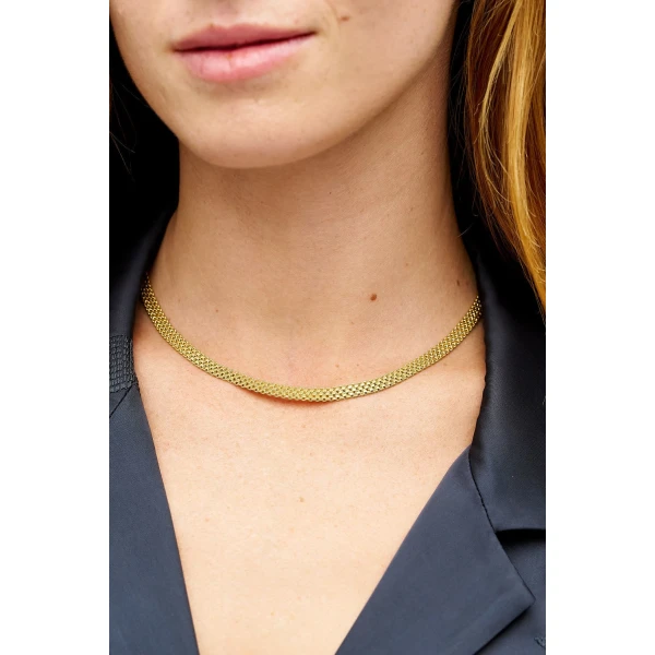 Oroton Mathilde Necklace Worn Gold, view 2