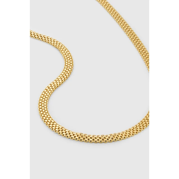 Oroton Mathilde Necklace Worn Gold, view 3