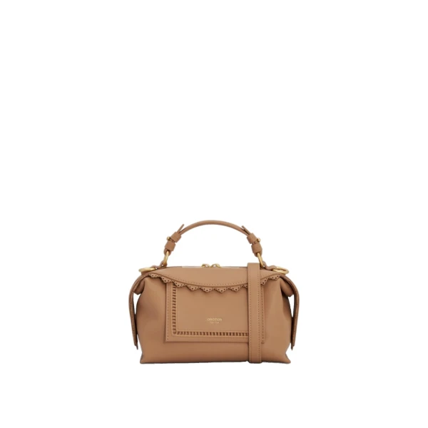 Mica Smooth Broidery Mini Bowler Praline