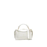 Oroton Mica Smooth Broidery Mini Bowler Warm White