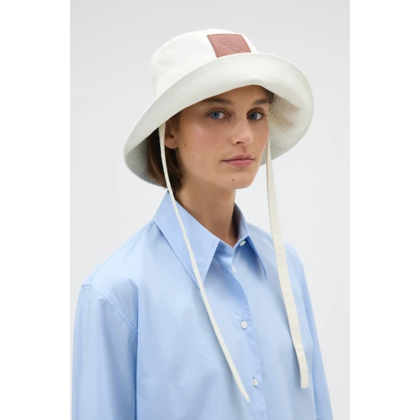 Oroton Nell Bucket Hat Antique White, view 3