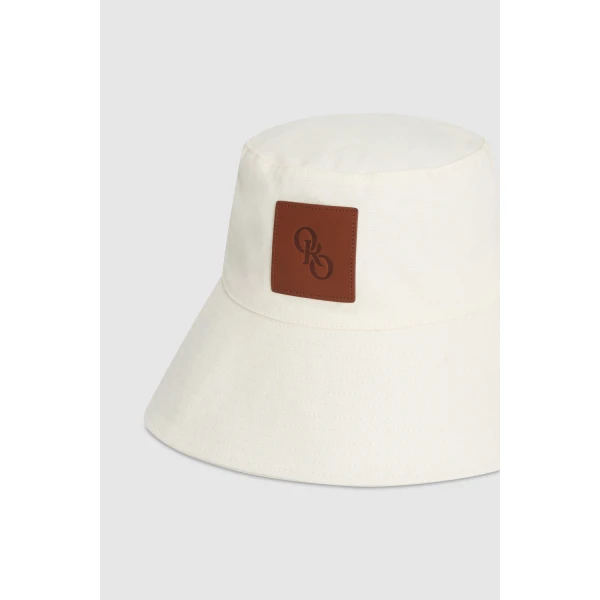 Oroton Nell Bucket Hat Antique White, view 5