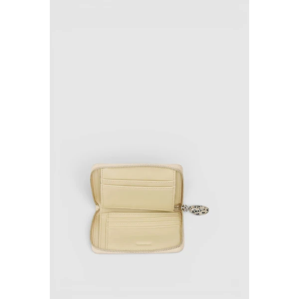 Oroton Ophelia Smooth Medium Zip Around Wallet Blonde, view 2