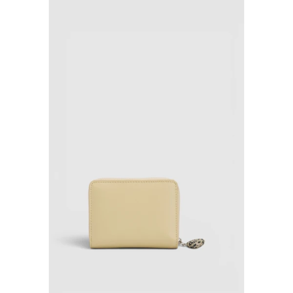 Oroton Ophelia Smooth Medium Zip Around Wallet Blonde, view 3