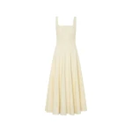 Oroton Panelled Day Dress Pale Lemon