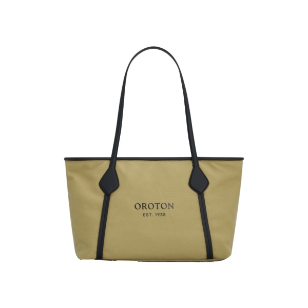 Oroton Ponza Canvas Medium Tote Ice Coffee