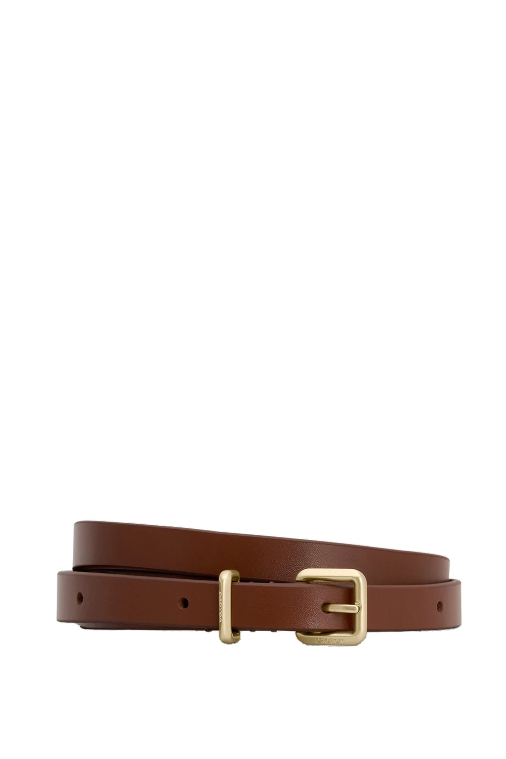 Oroton Remi 12mm Box Leather Belt Chestnut/Brass | Belts | Coveti Oroton Remi 12mm Box Leather Belt Chestnut/Brass