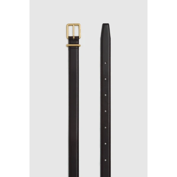 Oroton Remi 25mm Belt Dark Chocolate, view 3