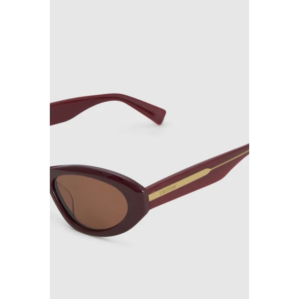 Oroton Remy Sunglasses Burgundy, view 4
