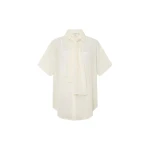 Oroton Scarf Detail Top Antique White