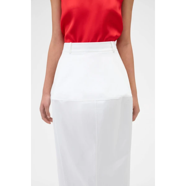 Oroton Sculpture Skirt White, view 4