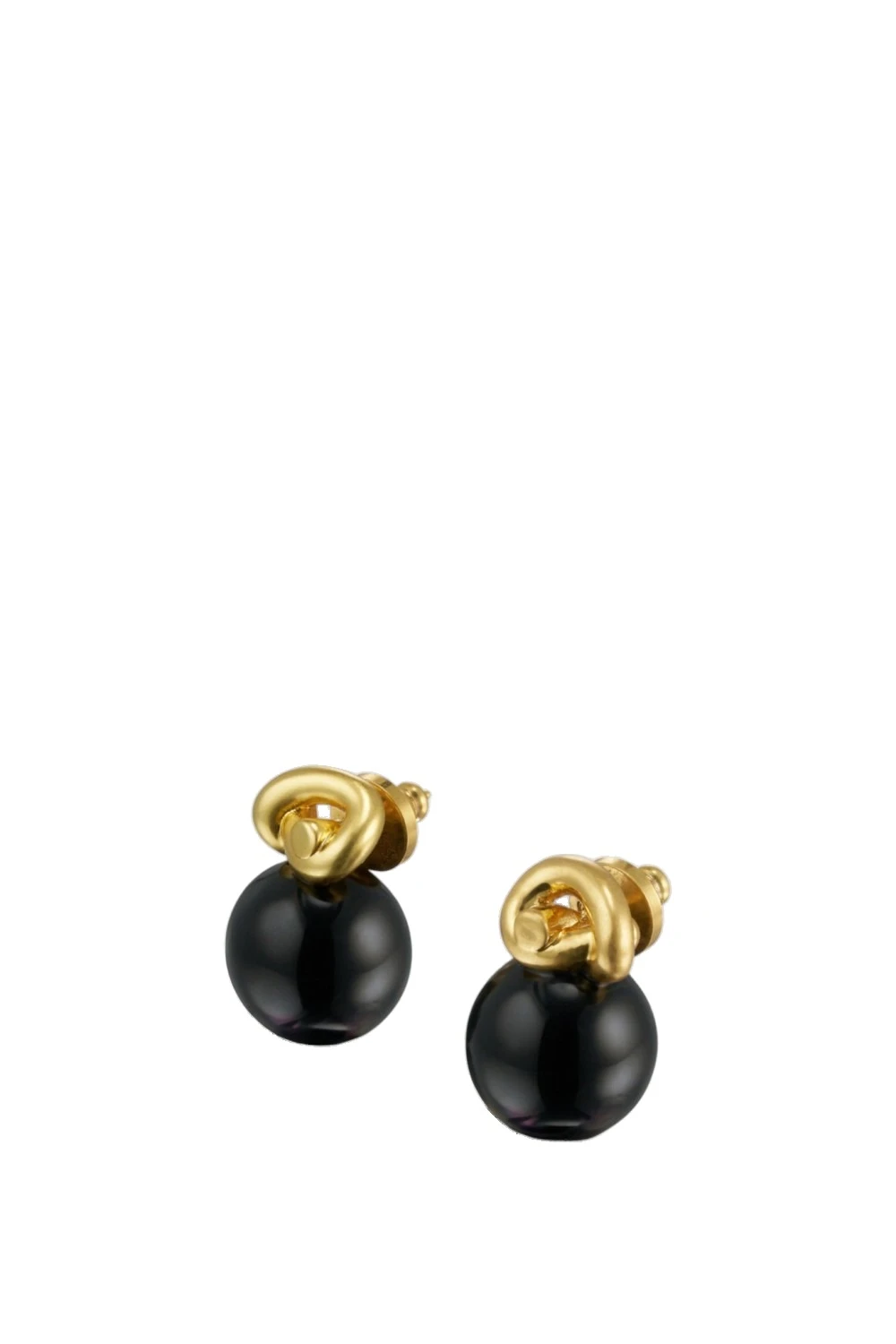 Oroton Sidney Stone Stud Earrings Black/Worn Gold | Earrings | Coveti Oroton Sidney Stone Stud Earrings Black/Worn Gold