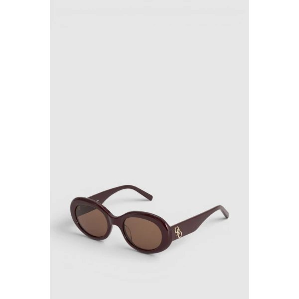 Oroton Soren Sunglasses Burgundy, view 3