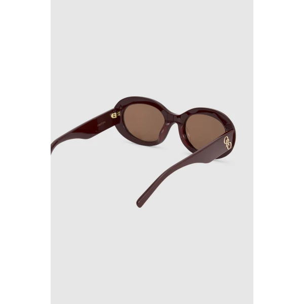 Oroton Soren Sunglasses Burgundy, view 5