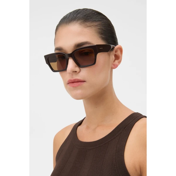 Oroton Stevie Sunglasses Chocolate, view 2