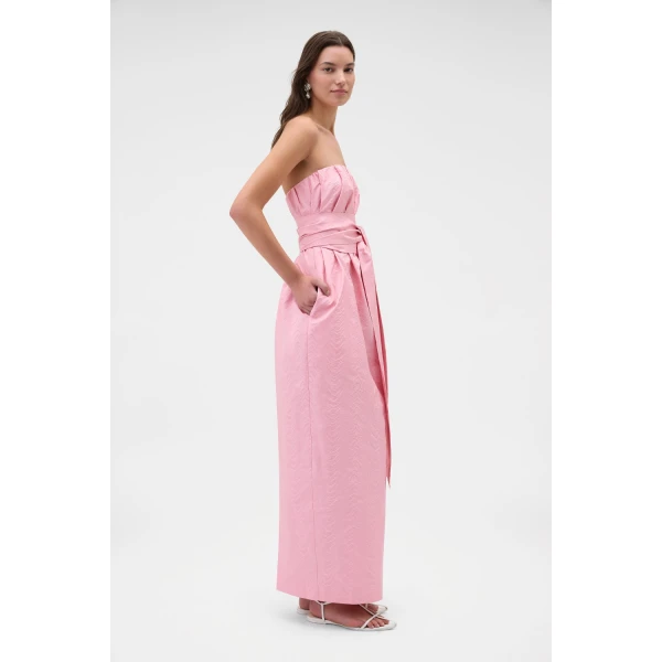 Oroton Tuck Detail Gown Pink Rose, view 3