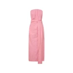 Oroton Tuck Detail Gown Pink Rose