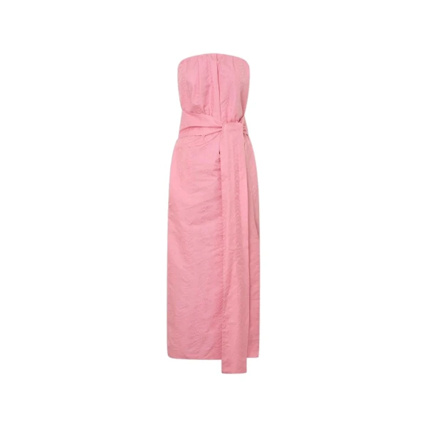 Tuck Detail Gown Pink Rose