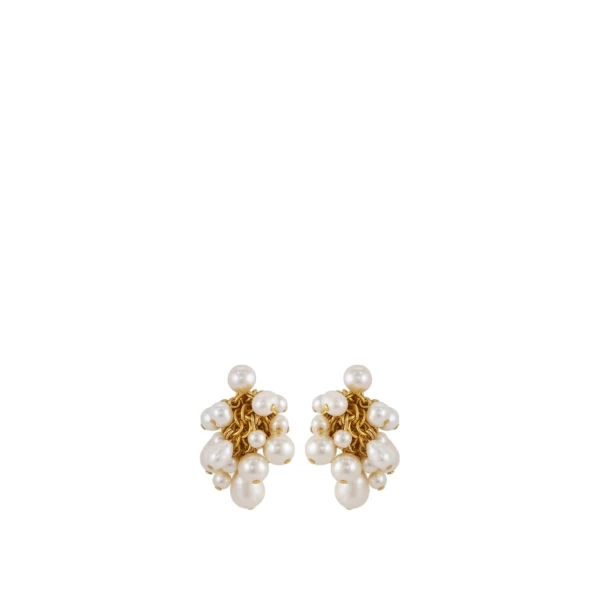 Vera Pearl Cluster Drop Earrings Pearl